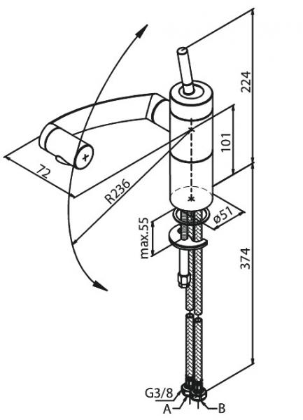 Damixa Arc køkkenbatteri - Krom Damixa Arc køkkenbatteri - Krom