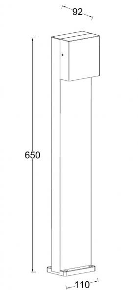 Lutec Architectural Gemini XF standerlampe 4000K - Mørk grå Lutec Architectural Gemini XF standerlampe 4000K - Mørk grå