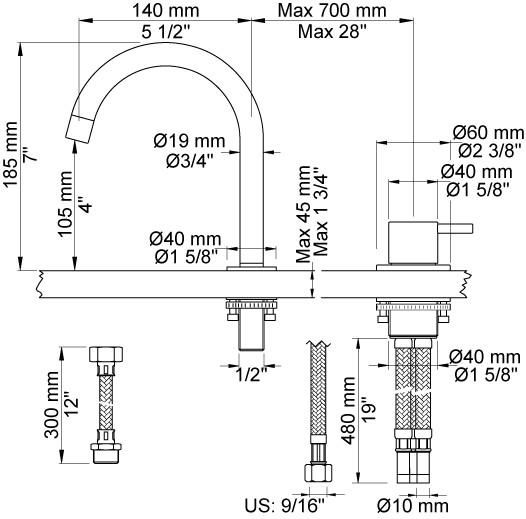 Vola Et-grebsblander Svingbar udl&oslash;b