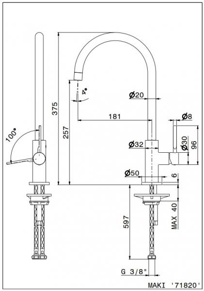 Cassøe Newform Maki køkkenarmatur - Mat sort Cassøe Newform Maki køkkenarmatur - Mat sort