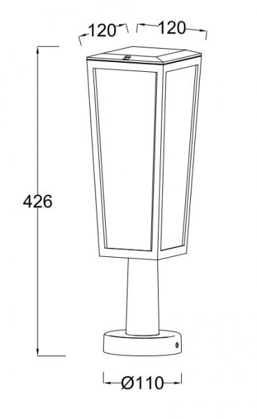 Lutec Tradition Pine udend&oslash;rs standerlampe - Mat sort