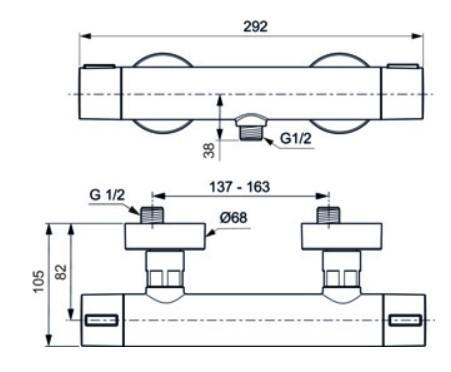 Ideal Standard Alu+ komplet brusesystem m/h&aring;ndbruser - Silver