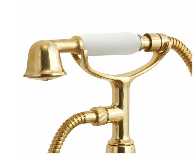 Lavabo Retro badekararmatur m/håndbruser - Messing natur Lavabo Retro badekararmatur m/håndbruser - Messing natur