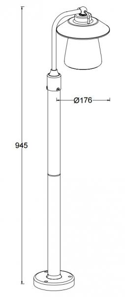 Lutec Tradition Cate udendørs standerlampe - Mat rust Lutec Tradition Cate udendørs standerlampe - Mat rust