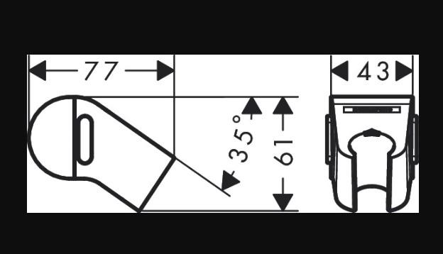 Hansgrohe WallStoris push h&aring;ndbruserholder - Mat hvid