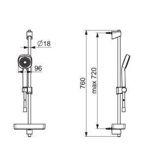 Oras Apollo Style 552 brusers&aelig;t - Forkromet