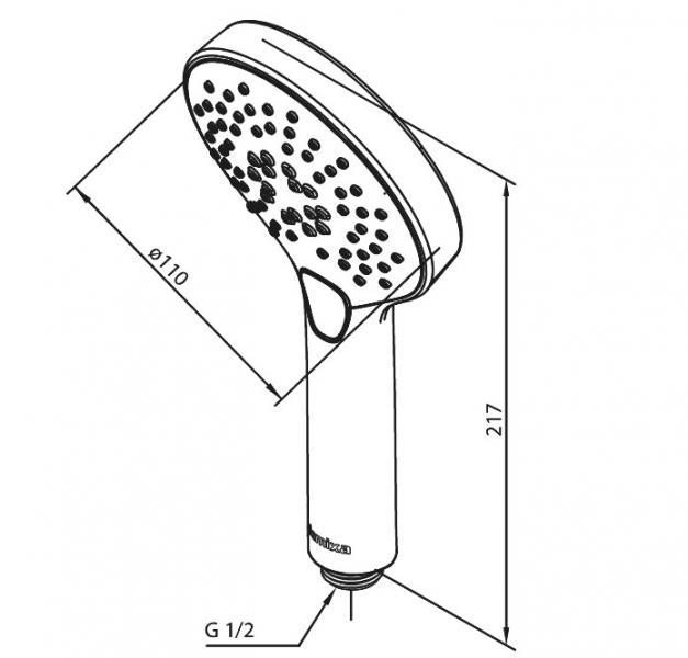 Damixa Silhouet h&aring;ndbruser - B&oslash;rstet grafitgr&aring;