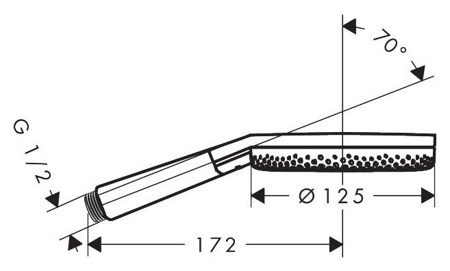hansgrohe Raindance Alive Select S h&aring;ndbruser 125 3jet m/EcoSmart - Mat sort