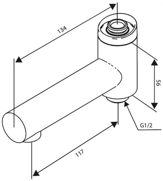 Damixa Iris svingtud til termostat m/omskifter - Mat sort Damixa Iris svingtud til termostat m/omskifter - Mat sort