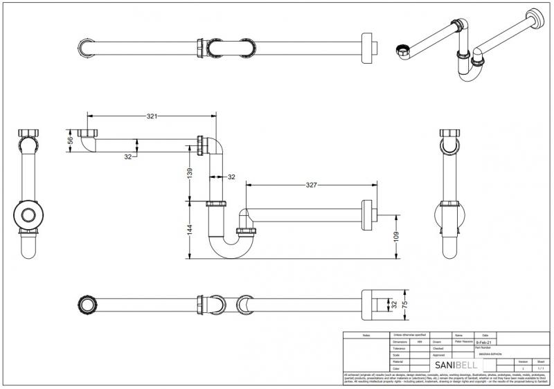 Sanibell pladsbesparende vandl&aring;s til h&aring;ndvask