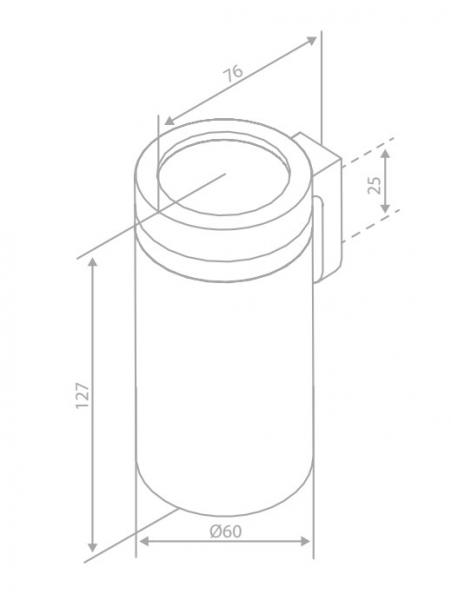 Damixa Zen tandkrus t/bord eller v&aelig;g - B&oslash;rstet kobber