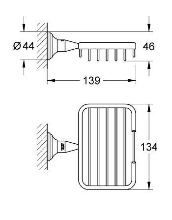 Grohe Essentials Authentic s&aelig;bekurv - Krom