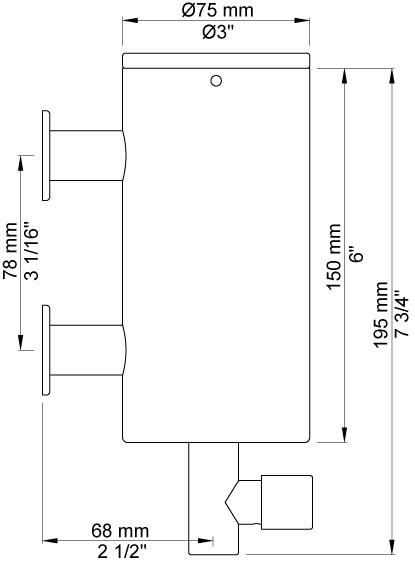 Outlet - Vola s&aelig;bedispenser T10 - b&oslash;rstet krom - 2 stk. tilbage