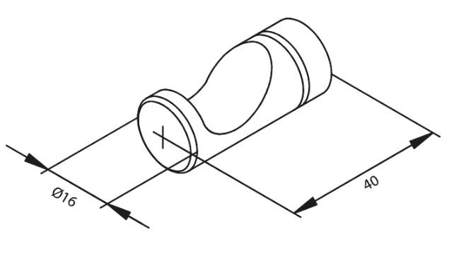 Damixa Silhouet h&aring;ndkl&aelig;dekrog - 2 styk - B&oslash;rstet kobber