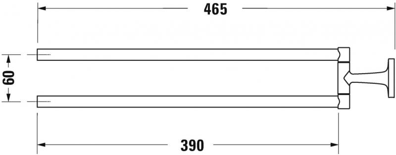 Duravit Starck T håndklædestang - Krom Duravit Starck T håndklædestang - Krom