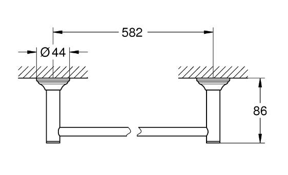 Grohe Essentials Authentic Håndklædestang - 582mm - Krom Grohe Essentials Authentic Håndklædestang - 582mm - Krom