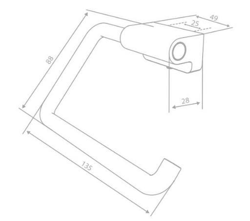 Damixa Zen toiletrulleholder - Mat sort