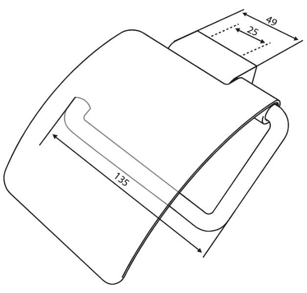 Damixa Zen toiletrulleholder m/låg - Børstet grafitgrå Damixa Zen toiletrulleholder m/låg - Børstet grafitgrå