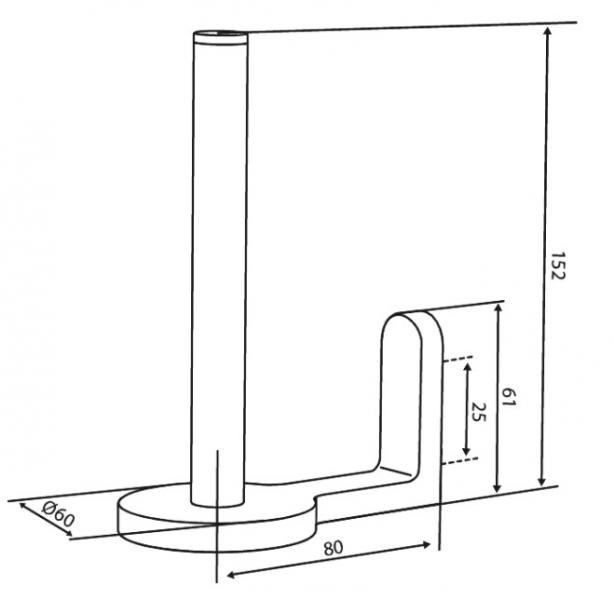 Damixa Zen reserve toiletrulleholder - B&oslash;rstet messing