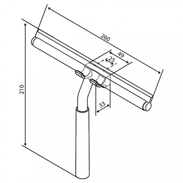 Damixa Zen bruseskraber m/holder - Krom Damixa Zen bruseskraber m/holder - Krom