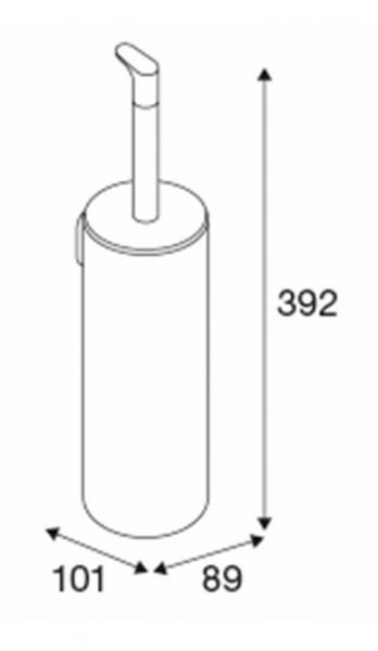 Pressalit Style toiletbørste t/væg eller gulv - Børstet stål/hvid Pressalit Style toiletbørste t/væg eller gulv - Børstet stål/hvid