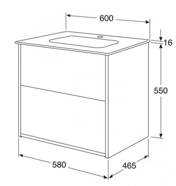 Gustavsberg Artic 60 møbelsæt - Hvid Gustavsberg Artic 60 møbelsæt - Hvid