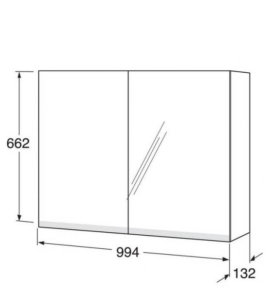 Gustavsberg spejlskab Artic 100 - Sort ask Gustavsberg spejlskab Artic 100 - Sort ask