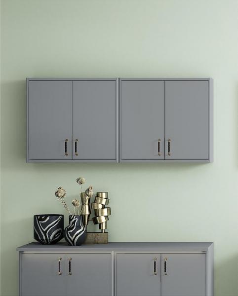 Gustavsberg Graphic v&aelig;gskab - Lille dybde - Gr&aring; mat