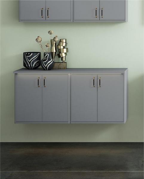 Gustavsberg Graphic vægskab - Stor dybde - Grå mat Gustavsberg Graphic vægskab - Stor dybde - Grå mat