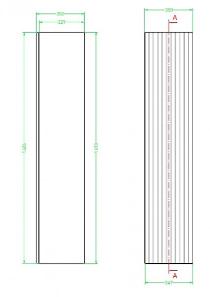 Sanibell Proline h&oslash;jskab m/lameller - Terra eg