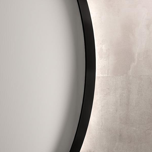 Sanibell Ink SP17 rundt spejl m/backlight, varme og sensor &Oslash;80  - Mat sort