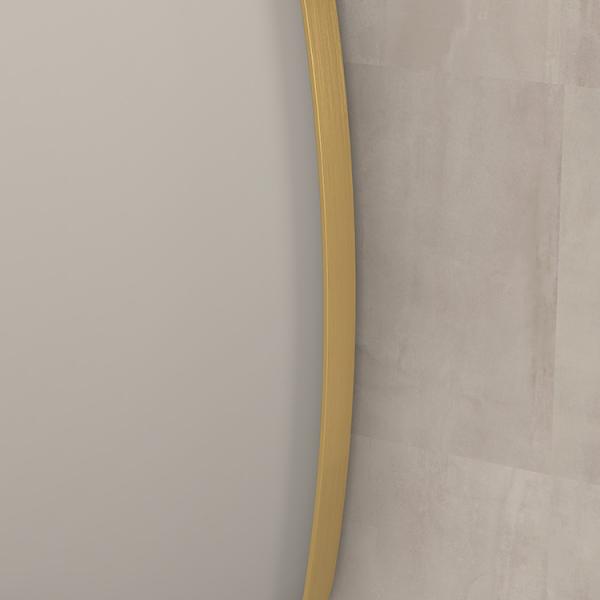 Sanibell Ink SP29 superellipse spejl m/ramme 60 x 60 cm - Børstet mat guld Sanibell Ink SP29 superellipse spejl m/ramme 60 x 60 cm - Børstet mat guld