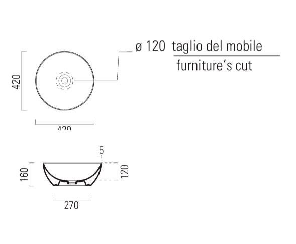 GSI Pura 42 fritstående bowlevask - Uden hanehul - Mat hvid GSI Pura 42 fritstående bowlevask - Uden hanehul - Mat hvid