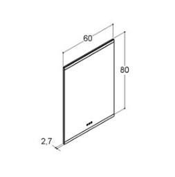 Dansani Panorama spejl med lysstyring - 60