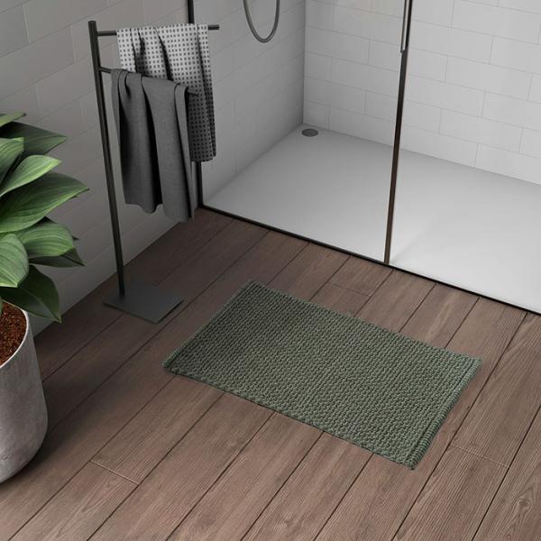 Hefe Knot bademåtte 50 x 80 cm - Grøn Hefe Knot bademåtte 50 x 80 cm - Grøn