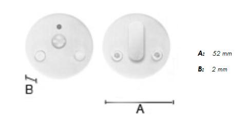 Beslagsboden Spar toiletbeslag &Oslash;52 - Sort