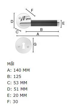 Beslagsboden Design indendørs dørgreb - Krom/sort Beslagsboden Design indendørs dørgreb - Krom/sort