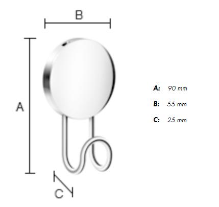 Beslagsboden Puck selvkl&aelig;bende enkelkrog - Mat sort