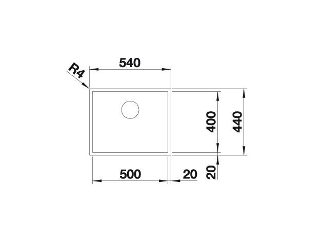 Blanco Zerox 500-IF-N k&oslash;kkenvask - Dark steel
