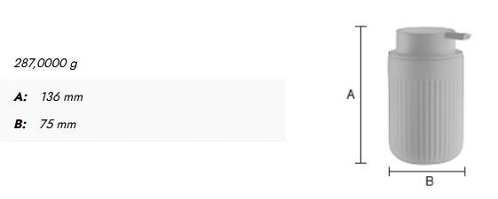 Beslagsboden Wave s&aelig;bedispenser t/bord - Mat hvid
