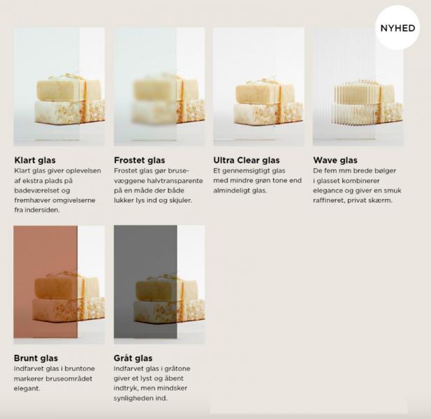 Strømberg Lucca 180 brusefoldedør, skræddersyet - Valgfri glas og beslag Strømberg Lucca 180 brusefoldedør, skræddersyet - Valgfri glas og beslag