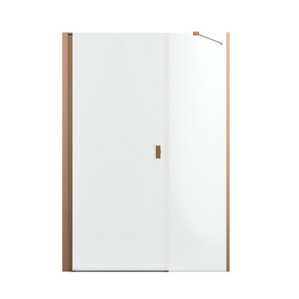 Strømberg Noma 45 svingdør m/sidepanel 1000mm - Venstre - Børstet kobber Strømberg Noma 45 svingdør m/sidepanel 1000mm - Venstre - Børstet kobber