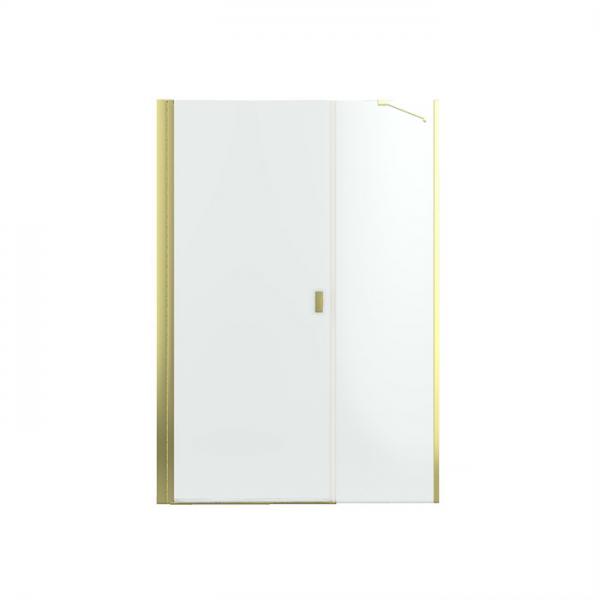 Str&oslash;mberg Noma 45 svingd&oslash;r m/sidepanel 1000mm - Venstre - Poleret messing