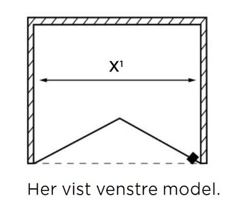 Strømberg Savona 180 nichefoldedør 700mm - Klart glas/krom Strømberg Savona 180 nichefoldedør 700mm - Klart glas/krom