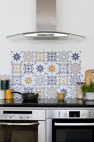 D-C-fix selvkl&aelig;bende fliser til v&aelig;g - Nadia blue