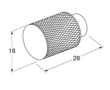 Gustavsberg K9 m&oslash;belknop &Oslash;16 mm - Sort