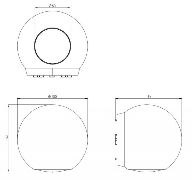 Cass&oslash;e Globe v&aelig;glampe - Mat bronze