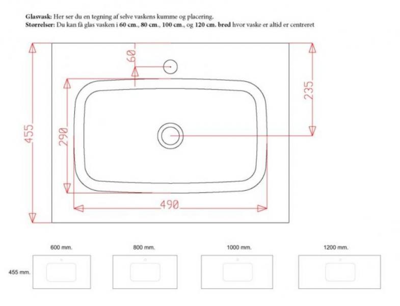 Bath 121 møbelvask i glas - Mat hvid Bath 121 møbelvask i glas - Mat hvid
