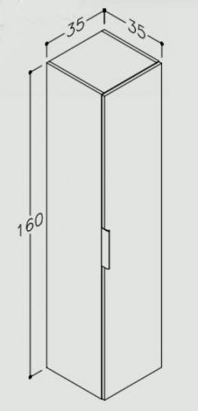 Str&oslash;mberg Altus H&oslash;jskab - Beton