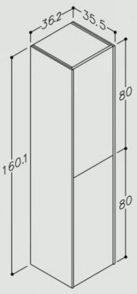 Str&oslash;mberg Domo H&oslash;jskab - Beige Cashmere